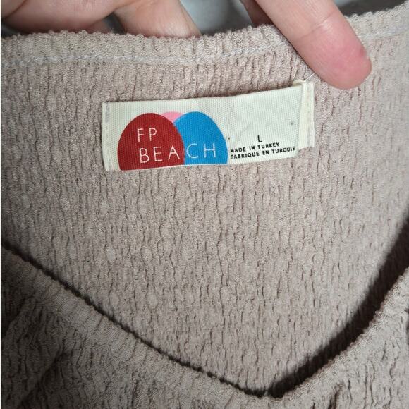 Free People Off-Shoulder Blouse in Beige - Picture 6 of 9